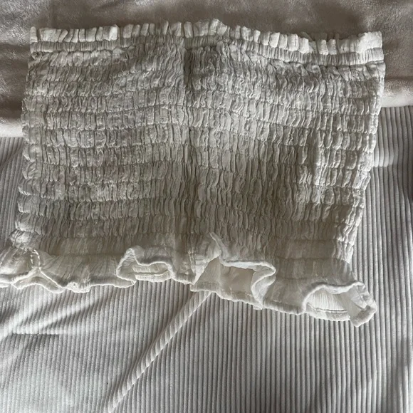 Hollister White Lace-Up Crop Top - Picture 2 of 2